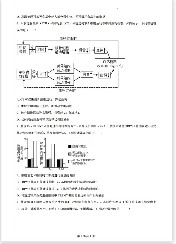 2023年高考1卷生物真题试卷